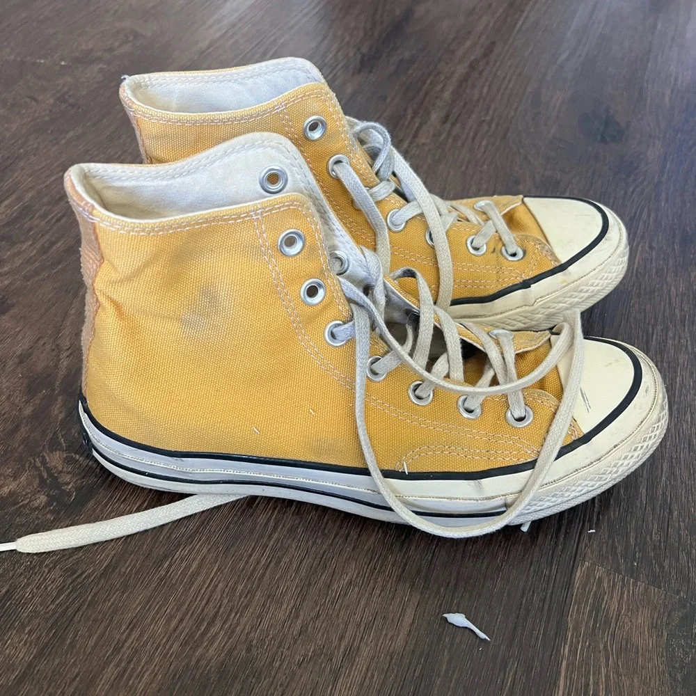 Converse High Top Sneakers - Yellow Canvas - Picture 2 of 4
